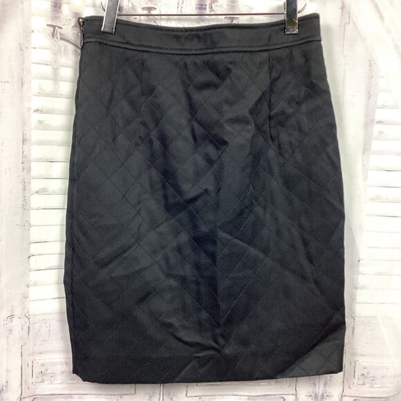 Moschino Couture Black Quilted Midi Skirt 8